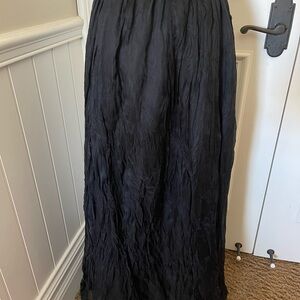 DKNY Textured Black A-Line Skirt